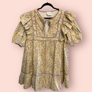 Ditsy Yellow Floral Cottagecore Dress